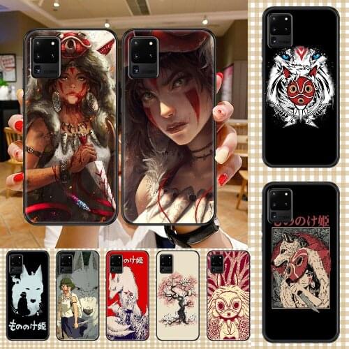 Anime Princess Mononoke Phone case For Samsung Galaxy Note 4 8 9 10 20 S8 S9 S10 S10E S20 Plus UITRA Ultra black tpu back