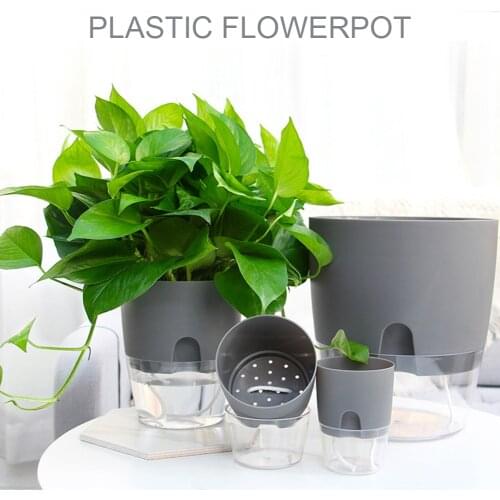 Watering Planter Self 2 Layer Self Watering Plant Flower Pot Water Storage Basin Round Flowerpot Home Garden Decor