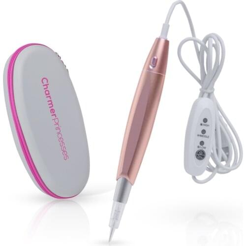 Dermografo Pink Charme Princess Tattoo Machine Semi Permanent Makeup Microblading Tattoo Digital Pen for Eyebrow Lip Eyeliner
