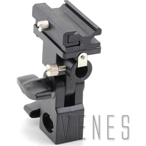 Venes Flash Shoe Umbrella Holder Swivel Light Stand Bracket B Type For Hot-shoe flash