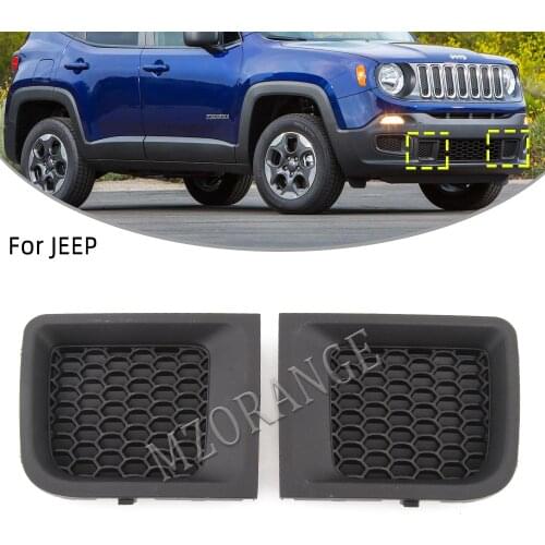 Front Bumper Grille Grill Insert Bezel For Jeep Renegade 2015-2017 accessories Replacement Mesh Cover Trim Decal Car Exterior