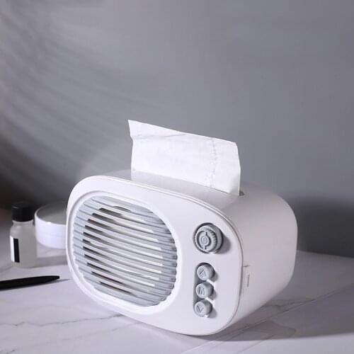 Home Creative Mini Retro Radio Shape Tissue Storage Box Container Desktop Decor