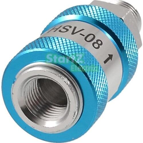 HSV-08 G1/4" M/F Thread Silver Tone Blue Hand Operated Slide Valve