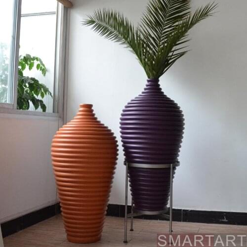 If the SMARTART glass steel mall model room villa Club Project flower vase floor decoration