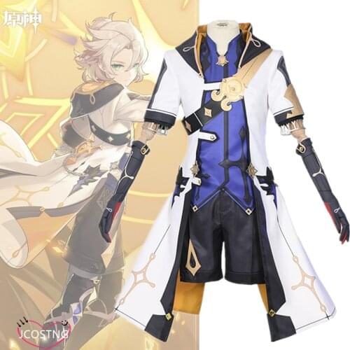 Game Genshin Impact Albedo Cosplay Costume Anime Uniforms Halloween Carnival Outfits Custom Made Costumes