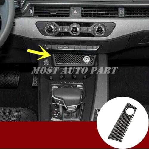 Carbon Fiber Console Cigarette Lighter Frame Trim Cover For Audi A5 S5 2017-2020 Car accesories interior Car decoration