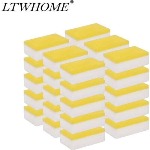 LTWHOME Magic Clean Eraser Sponge Melamine Foam, Dual Sided Cleaning Compound Sponge 110 X 70 X 40mm