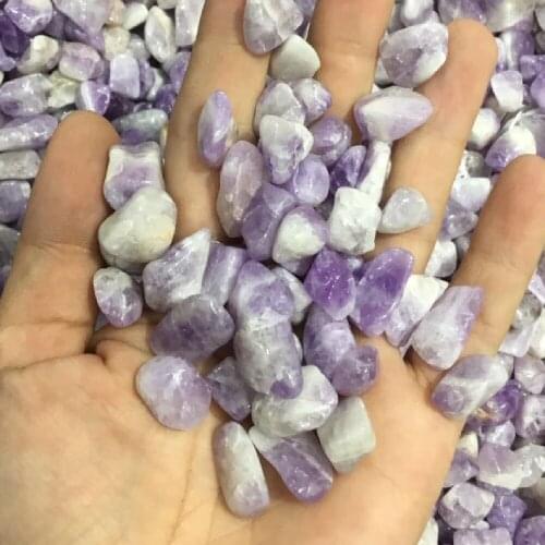 Natural Raw Dream Amethyst Crystal Gravels Polished Tumbled Stone