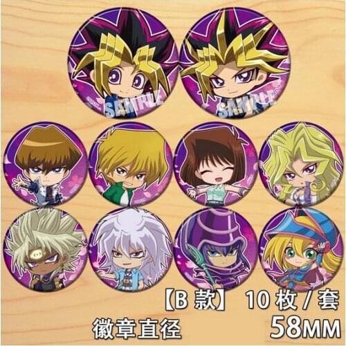New Hot Anime Yugi Muto Yu-Gi-Oh! ATEM Cute Badge Round Brooch Pin Cartoon Collection Pendant Button Souvenir Cosplay