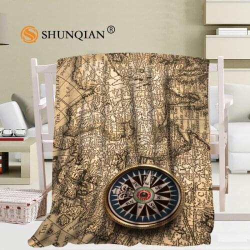 New Arrival Custom World Map Blanket Sofa New Blanket Portable Soft Blanket Bed Plane Travel Adult Home Blanket