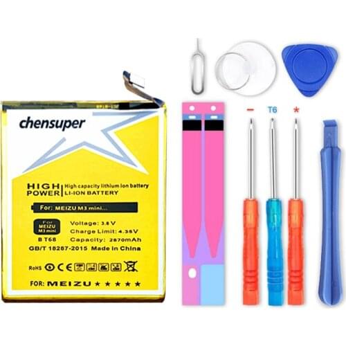 NEW chensuper 2870mAh BT68 For Meizu M3 mini phone battery
