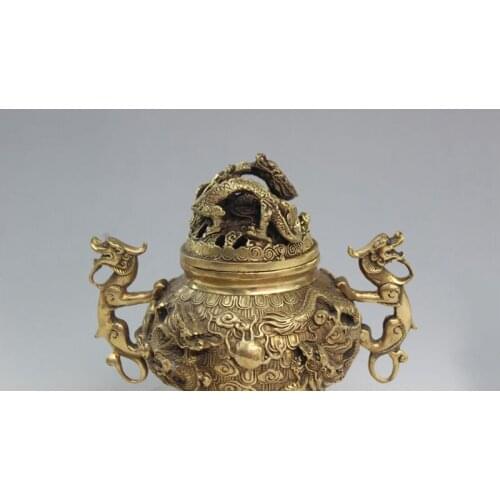 Crafts statue Bronze Copper brass and copper ornaments crafts incense censer Kowloon