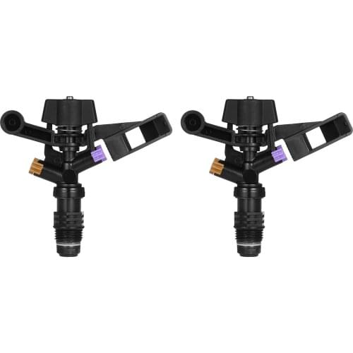 KKMOON 1/2 Inch Impact Sprinkler Automatic Irrigation Plastic Sprinkler Head with 2 Nozzles for Lawn Yard Garden Watering