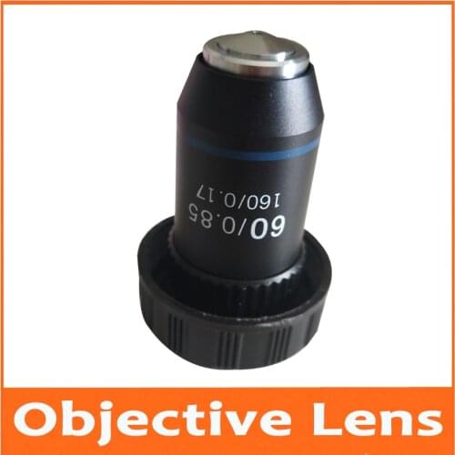 60X 195 Biomicroscope System School Lab Laboratory Achromatic 60 Times Objective Lens for Bio-Microscope Biological Microscope