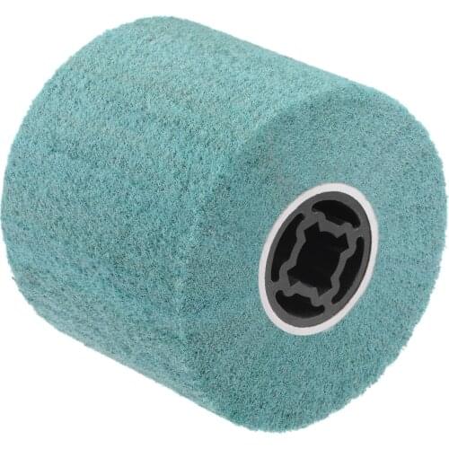 Uxcell 120mmx100mm 320 Grit Non-Woven Polishing Nylon Wire Drawing Abrasive Flap Wheel