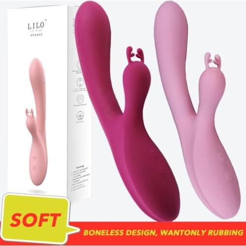 G Spot Vibrator for Women Dual Vibration Silicone Dildo Waterproof Female Vagina Clitoris Massager Sex Toys for Women Cute Toys