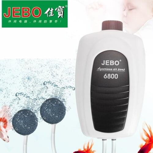 NEW JEBO Aquarium Air Pump Adjustable Air Volume Air Compressor Oxygen Airpump Single & Double Outlet 220-240V Low decibel