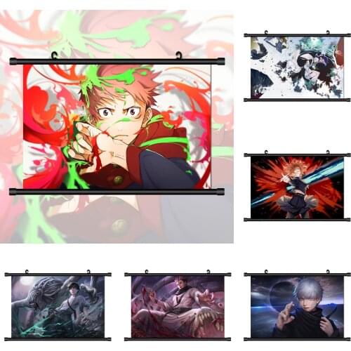 Jujutsu Kaisen Gojou Itadori Suguru Sukuna Okkotsu Kugisaki HD Canva Wall Poster Scroll Room Decor