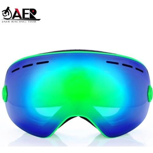 JAER Wen Women Ski Goggles Double Lens UV400 Anti-fog Skiing Snowboard Glasses Mask for Cycling Bicycle Skiing Hiking