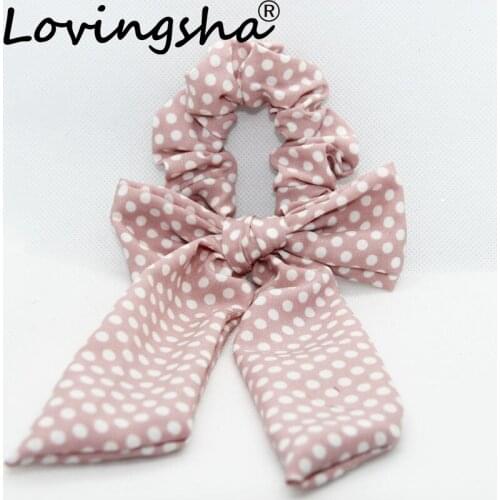 LOVINGSHA Bow Hair Accessories For Women Hair Ties Ribbon Girl Hair Bands Scrunchies Horsetail Tie Female Headwear ATC002