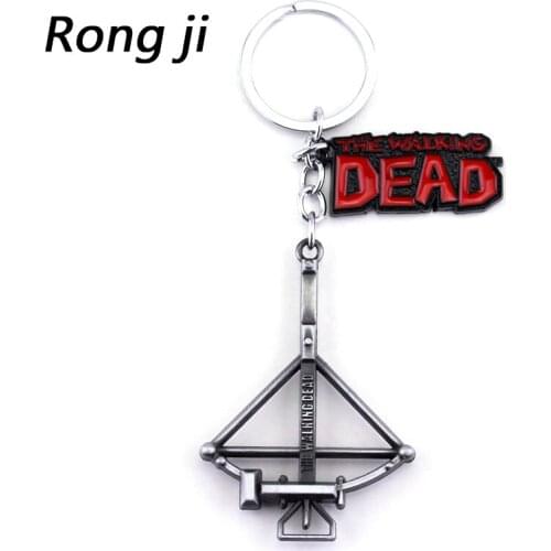 Rongji Jewelry Series The Walking Dead Keyring 2 Colors Crossbow Keychain Gift For Chaveiro Car Holder Keychain Souvenir