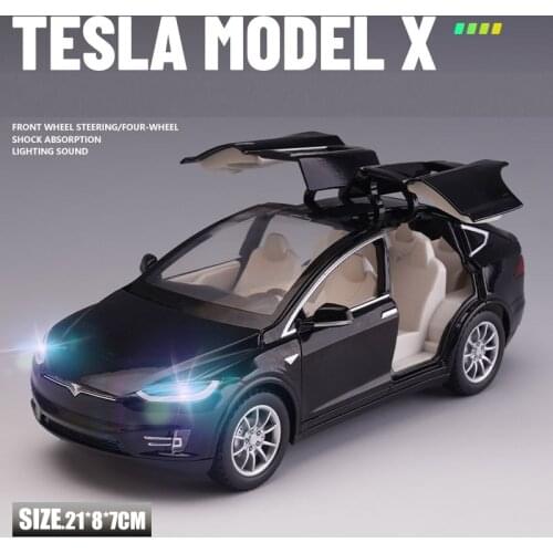 1:32 Tesla Model X Alloy Car Model For Children Car Toys 1/24 Big Size Die Cast Car Toys Kids Boys Birthday Christmas Gifts