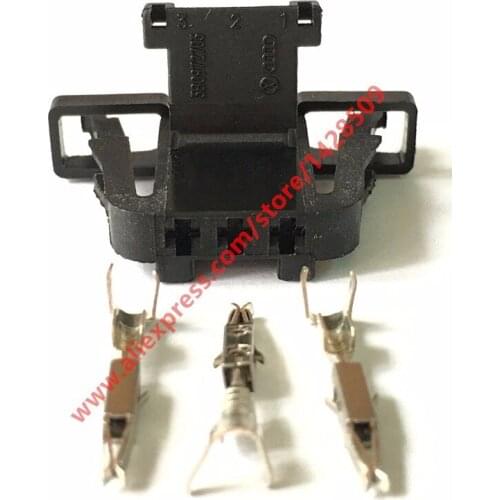 10 Sets 3 Pin Auto Horn Socket Automotive Wire Connector For VW Skoda Superb 3B0972703