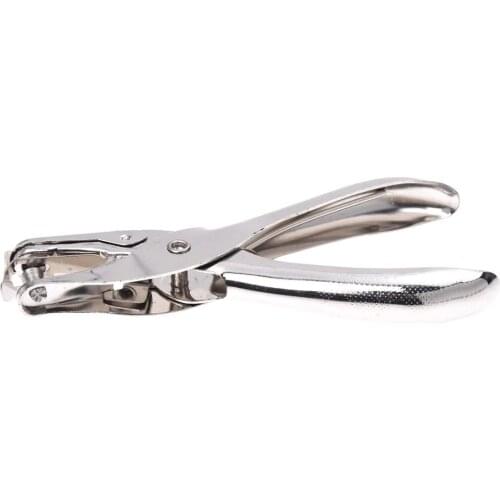School Office Metal Single Hole Puncher Hand Paper Punch Single Hole Scrapbooking Punches 8 Pages All Metal Materials 1pcs