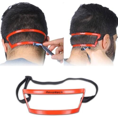 1pcs Man Neck Back Red Neck Shape Trim Ruler Red Beard Shaping Styling Template Trim Set Stencil Shaper Neck Trim Ruler Tool New