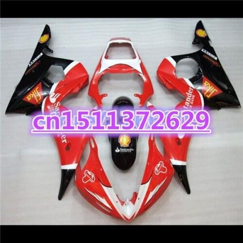 100%Fits ABS Fairing bodywork for YZF R6 2003 2004 2005 YZF-R6 03 04 05 red black white YZFR6 600 03-05 fairing kit-Dor D