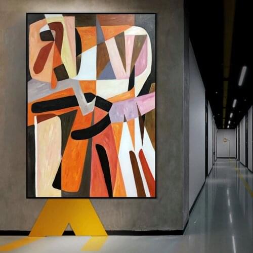 100% Hand Painted Modern Oil Painting Hand Made Colorful Abstract Wall Pictures For Room Decor Painting On Canvas Frameless