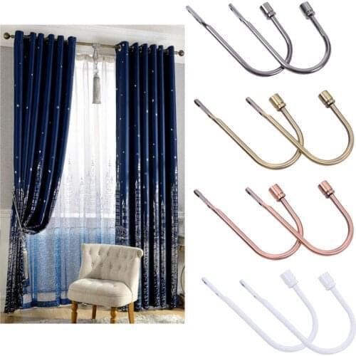 2Pcs U STYLE Curtain Hooks Tassel Tieback HOME DECOR for Bathroom Kitchen