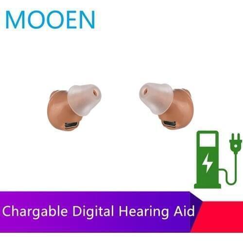 2020 Best Digital Rechargeable Mini Invisible CIC Hearing Aid Ear Sound Amplifier Drop Shipping In Ear Amplifier
