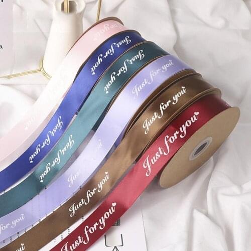 25mm Printing English Letter Ribbon Cake Christmas Bouquet Packaging Material