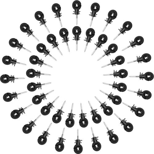 25Pcs Electric Fence Insulator Screw-In Insulator Fence Ring Post Wood Post Insulator,Livestock Fence Accessories