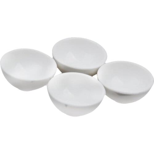 4pcs/Set White Round Bowl Dishes 1/12 Dolls House Miniature Kitchen Tableware Kit