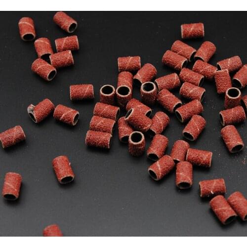 50pcs Nail Art Sanding Bands File For UV Gel Acrylic Polish Remover For Electric Nail Machine Nail Drill Bits