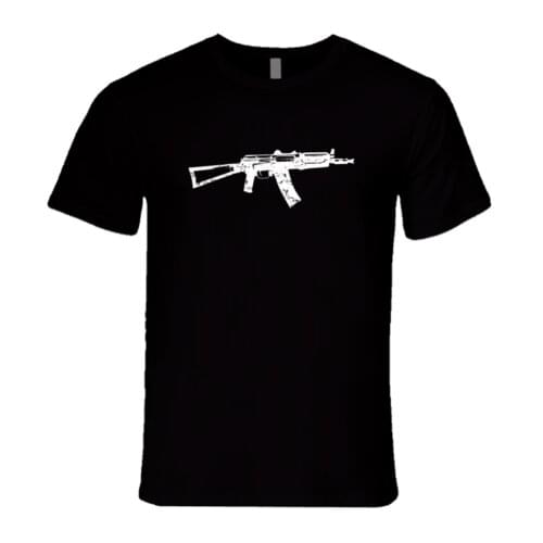 Aks74u Assault Rifle Kalashniko Gun Russian weapons T Shirt Ring Spun Cotton New