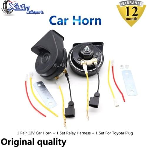 XUAN Car Auto Horn Snail Horn For Toyota RAV4 CROWN YARiS L Levin C-HR ix4 IZOA Avalon Loudness 110-129db Auto Horn Long Life