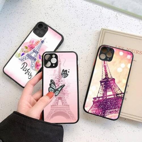 Paris Eiffel Tower art Phone Case For iphone 12 11 7 8 plus mini x xs xr pro max matte transparent cover