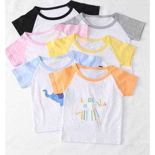 1-6 Years Kids T-shirts Boys Girls Children Clothes New Summer Cartoon Print Baby Clothes Tees Tops For Girls T Shirts