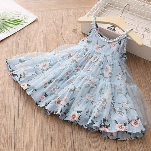 Baby Floral Dress 2020 Summer Girls' Clothing Children Sleeveless Halter dress