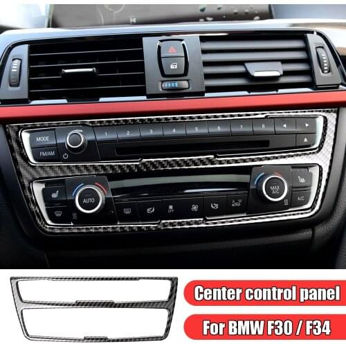 For BMW 3 Series 3GT F30 F34 Air Conditioning CD Panel Decoration Frame Carbon Fiber Sticker Car Navigation Frame Car Sticker