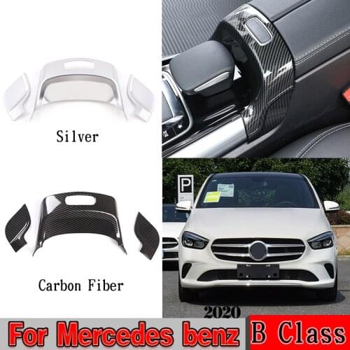 For Mercedes Benz B GLB Class W247 X247 2020 ABS plastic Interior Center Armrest Box Switch Button Frame Cover Trim Accessories