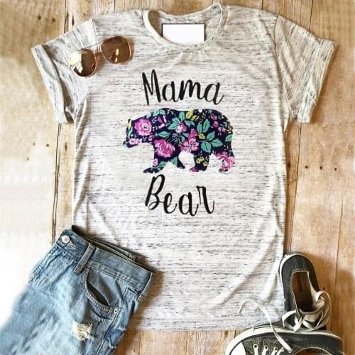 Graphic tees mama bear harajuku shirt thankful korean clothes blessed thanksgiving plus size love print o-neck 2020 aesthetic