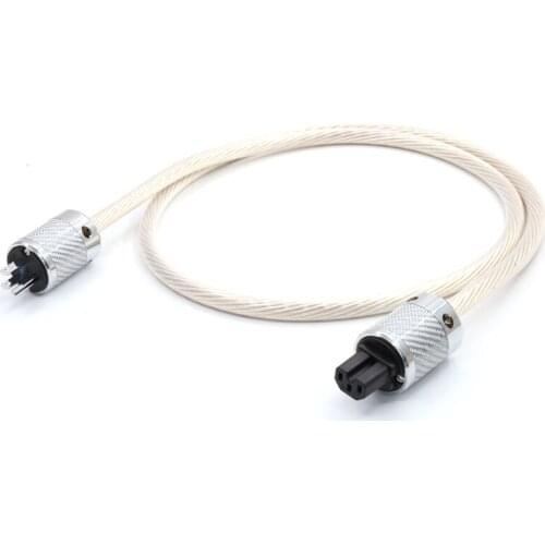Hifi audio carbon fiber EU/ US version power connector plug 7N pure copper silver plated power cable