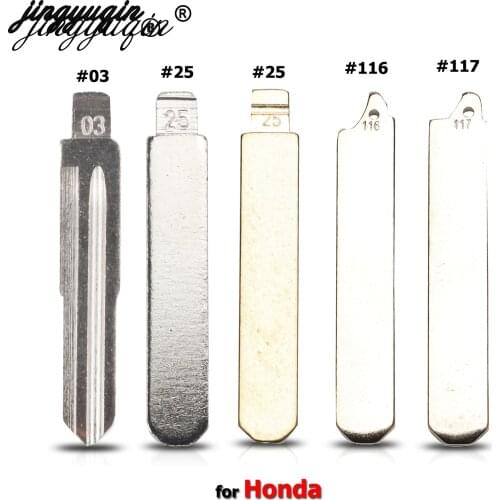 Jingyuqin #117 #116 #25 #03 Key Blank Car key blade For Honda Accord Fit Odyssey CRIDER(2014 G/A) Flip Folding KD VVDI JMD