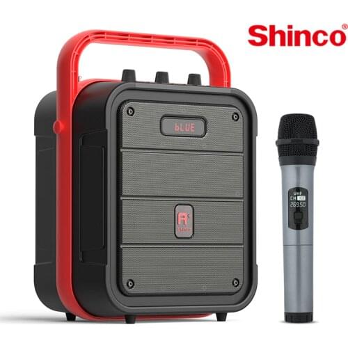 Shinco Karaoke Speaker Bluetooth Wireless TWS PA System Portable HIFI Music Center with Microphone Supported FM Radio AUX