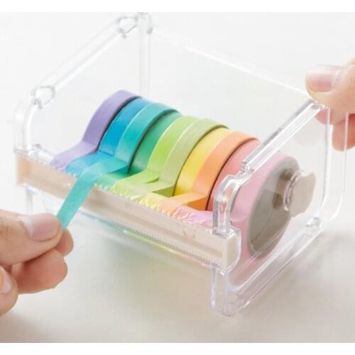 Kawaii Cute Masking Tape Cutter Washi Tape Dispenser Storage Organizer Cutter School Office Supplies DIY Bullet Journal sl1659