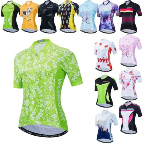 Summer Womens Cycling Jersey 2021 Maillot Ciclismo Summer Mountain Bike Clothes Road MTB Bicycle Jackets Racing Tops